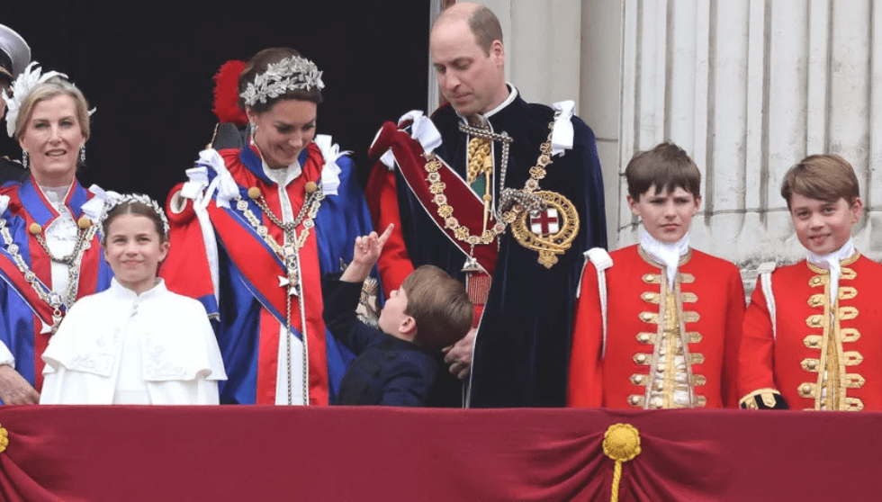 During the coronation balcony moment, Prince Louis stole the show with his adorable facial expressions.