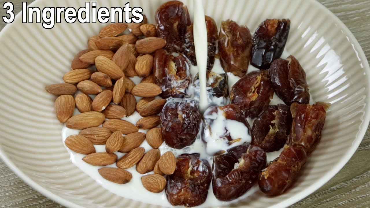 A Simple Delight: Almond, Dates, and Milk Magic