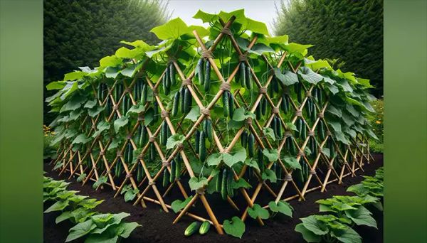 How and Why to Grow Cucumbers in a Herringbone Pattern