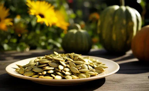 pumpkin seed on a plate