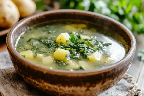 bowl of classic sorrel soup