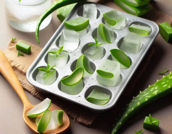 aloe vera ice cube