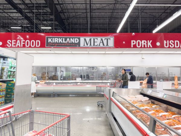 Los Angeles, California, United States - 05-05-2023: A view of the Costco meat department.