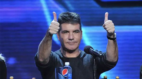 Simon Cowell on a stage